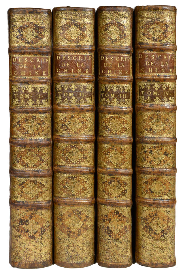 The first edition of Du Halde's account of China and one of the earliest European sources on Chinese ceramics.  With first printed map of part of Alaska.