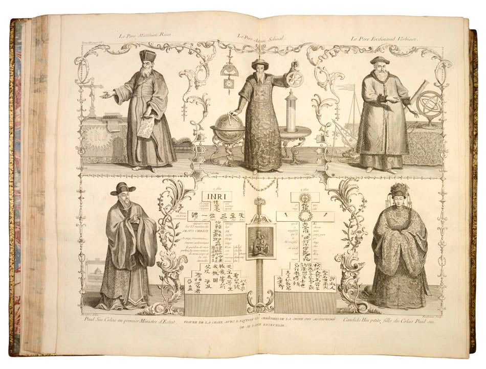 The first edition of Du Halde's account of China and one of the earliest European sources on Chinese ceramics.  With first printed map of part of Alaska.