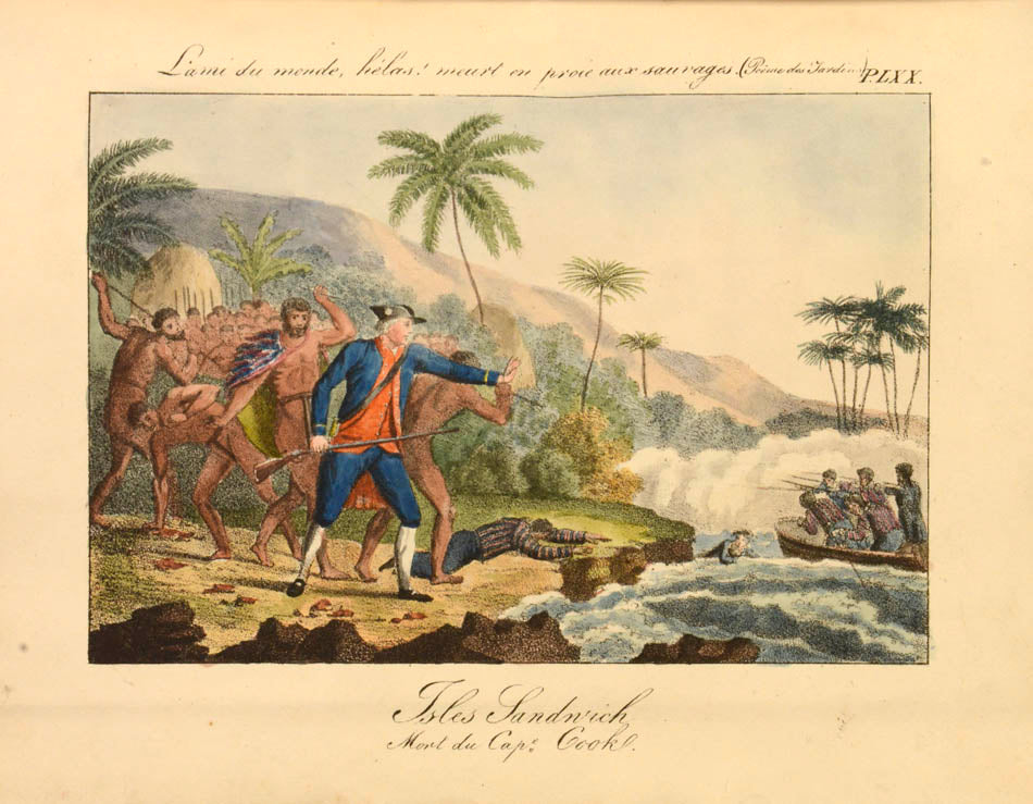 Includes hand coloured plates of Australia, New Zealand, Sanmdwich Islands, Death of Captain Cook, etc.