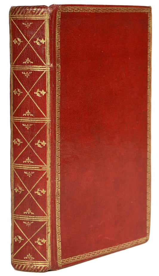 The Book of Common Prayer bound in contemporary red calf gilt, single Greek key panel, gilt edges.