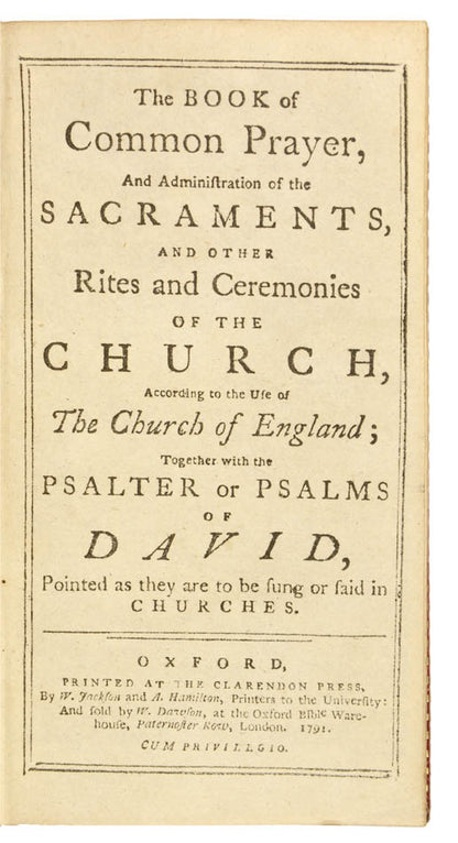 A lovely copy of the Book of Common Prayer and metrical psalms in a contemporary red panelled gilt calf binding, with early female ownership inscription.