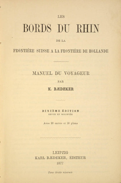Tenth edition with endpapers dated Juin 1877