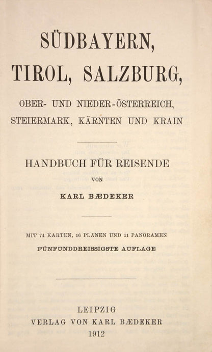 A scarce edition of this Baedeker guidebook.