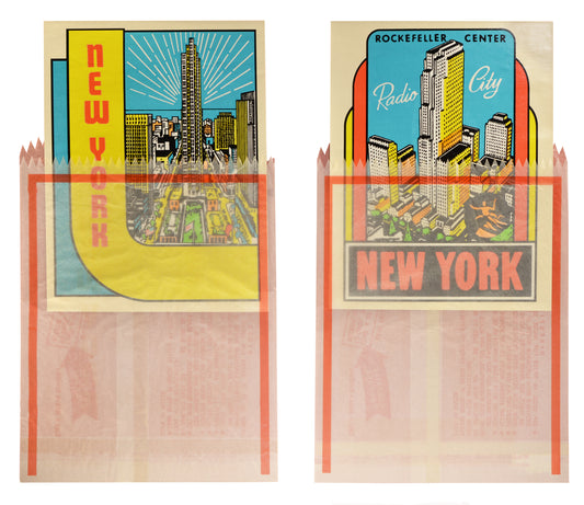 Two screenprints from 1967 firmly rooted in the British Pop Art movement show the artists lifelong interest in collage.
