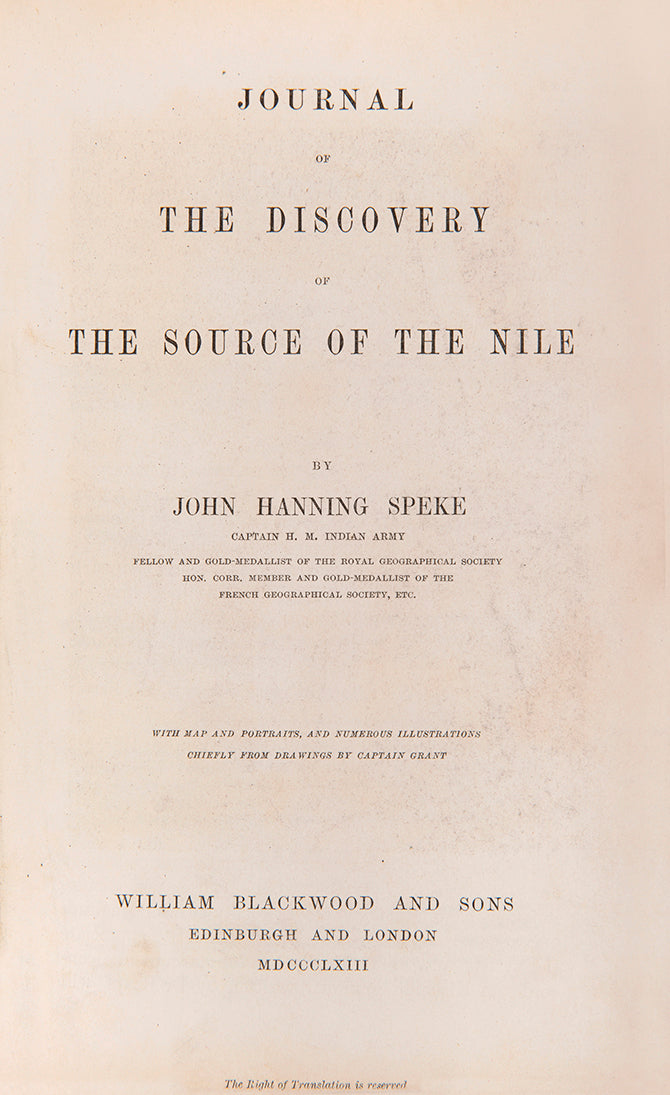 The account of Speke's  final expedition. It's purpose was to explore the Victoria Nyanza area and confirm that the lake was the source of the White Nile.