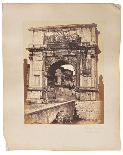 Early photographs, albumen prints, of Rome and Venice by Robert Turnbull MacPherson.