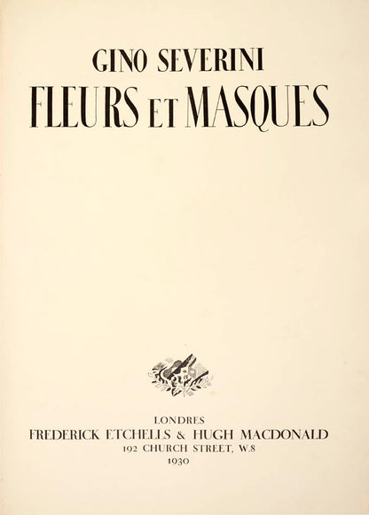Fleurs et Masques by Gino Severini is a superb depiction of Cubist still lives, harlequin musicians and the masks and theatrics of the Commedia dell'Arte.