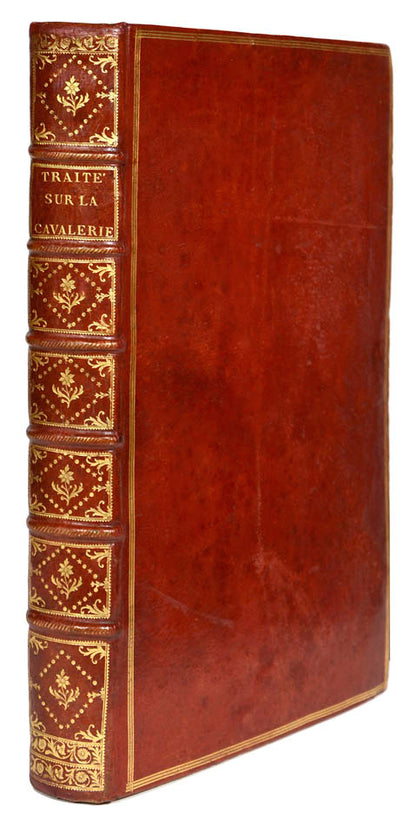 2 vols, comprising text vol. & atlas, together 44 engraved plates, contemporary full red morocco gilt, a scarce and impressive work on cavalry.