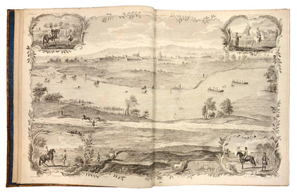 2 vols, comprising text vol. & atlas, together 44 engraved plates, contemporary full red morocco gilt, a scarce and impressive work on cavalry.