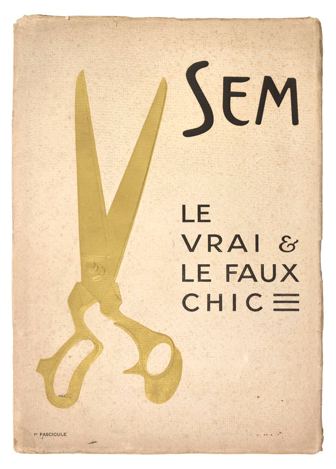 In this lively album Sem illustrates pre war fashion with 16 pages of full page pochoir prints depicting fashionable ladies in fashionable hats.