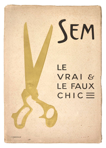 In this lively album Sem illustrates pre war fashion with 16 pages of full page pochoir prints depicting fashionable ladies in fashionable hats.