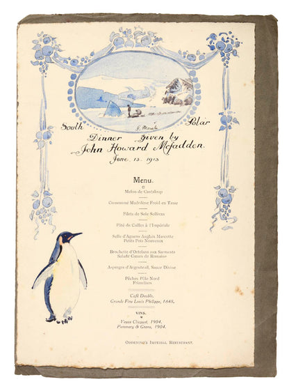 a collection of signed printed ephemera from Shackleton's first Antarctic expedition, with the provenance of the Ship's chief engineer.