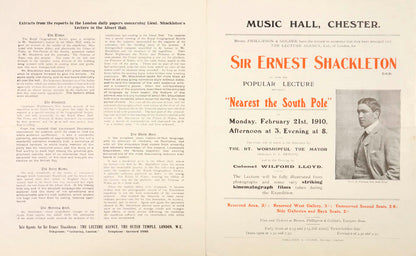 a collection of signed printed ephemera from Shackleton's first Antarctic expedition, with the provenance of the Ship's chief engineer.