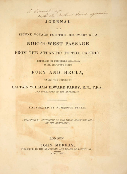 A Supplement to the Appendix of Captain Parry's Voyage for the Discovery of a North-West Passage, in 1819-20.