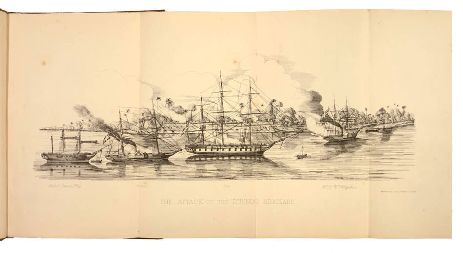 First edition of the Rev. Thomas Turner Baker's account of the Second Anglo-Burmese War, with the taking of Rangoon and the port of  Martaban in 1852.