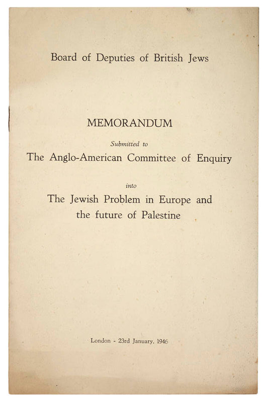 The Anglo-American Committee of Inquiry was created to study the situation of Jewish survivors in Europe and their resettlement in Palestine.