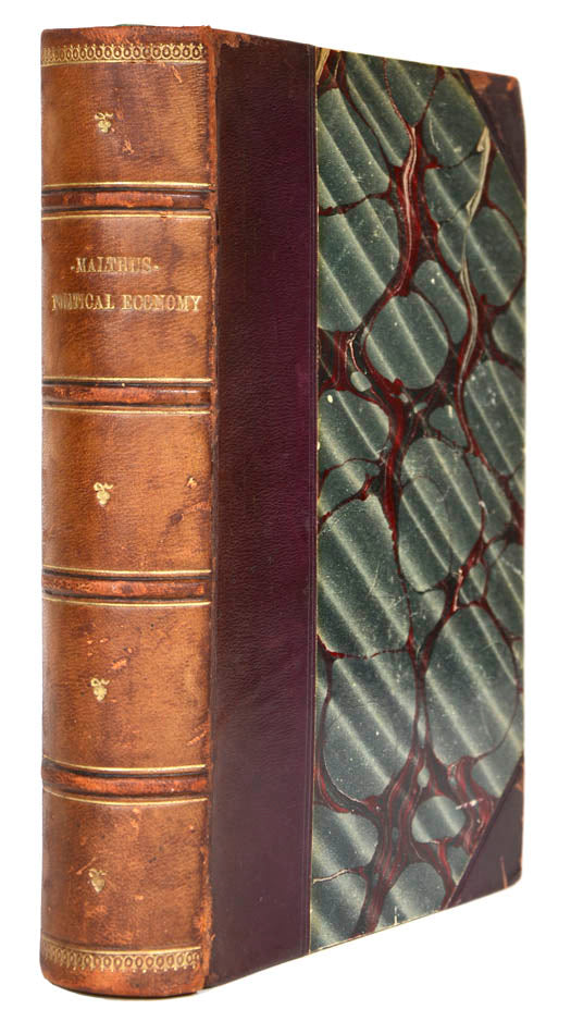 First edition in 19th century binding of the series of tracts on investment in public work and private luxury as a means of increasing effective demand.