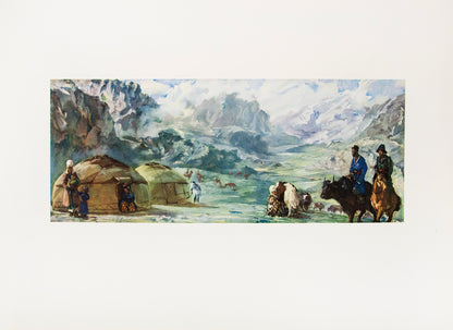 Finely produced portfolio of illustrations by the official artist of the Citroen Central Asia Expedition, capturing the peoples and landcapses of Peris<br />