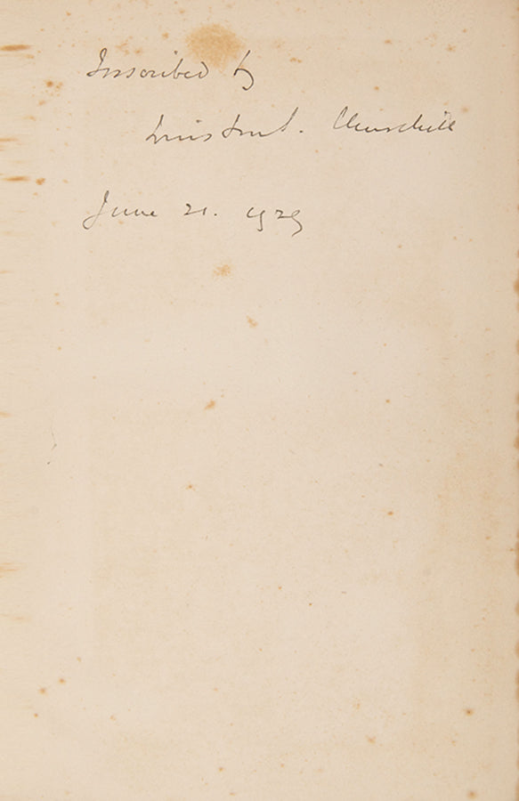 A superlative account of the prelude to and events of the First World War, this inscribed  and signed edition of The World Crisis by Winston Churchill also has The Criticism