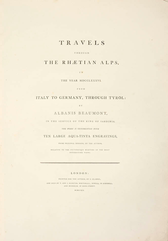 Beaumont's accounts of these journeys show a lively interest in the classical history of the area.