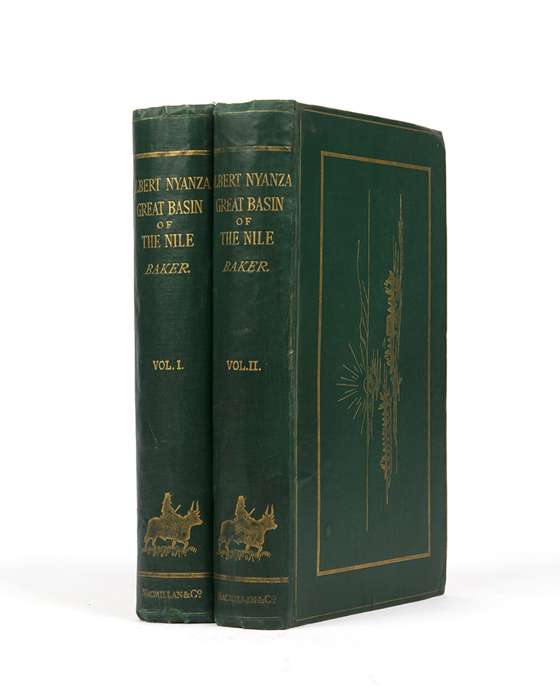 First edition of Samuel Baker's The Albert N'Yanza, in which Samuel Baker discovered the third great Nile lake, the Albert N'Yanza, but only after most of his men had deserted him.