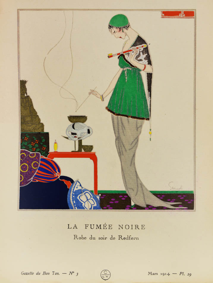 Hugely influential, Gazette du Bon Ton: Art, Modes, et Frivolities reflected all the early 20th century developments in fashion & lifestyle. Pochoir. 