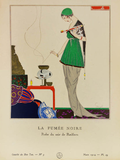 Hugely influential, Gazette du Bon Ton: Art, Modes, et Frivolities reflected all the early 20th century developments in fashion & lifestyle. Pochoir. 