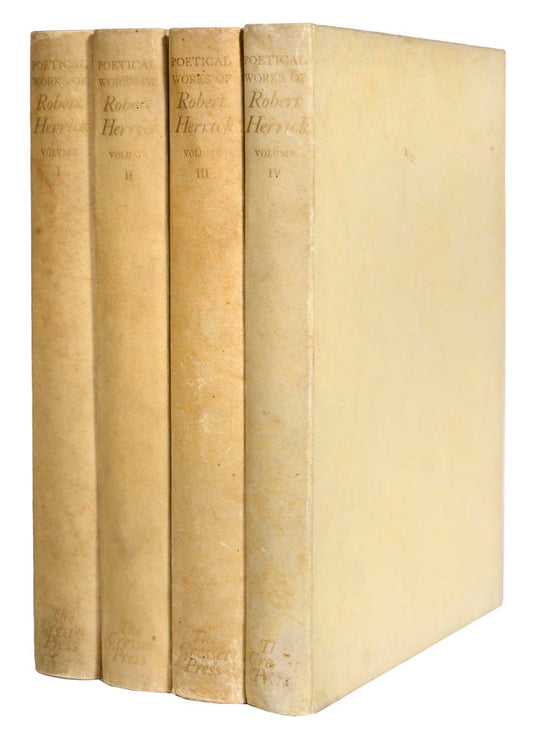 4 volumes, one of 750 sets, preface by Humbert Wolfe, frontispieces by Albert Rutherston, publisher's vellum, Cresset Press, 1928.
