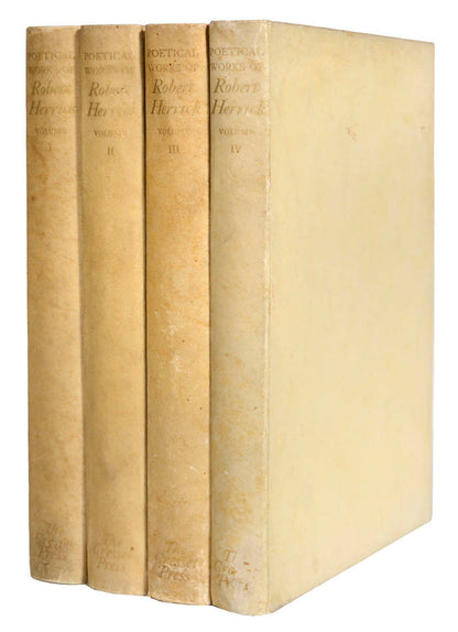 4 volumes, one of 750 sets, preface by Humbert Wolfe, frontispieces by Albert Rutherston, publisher's vellum, Cresset Press, 1928. 