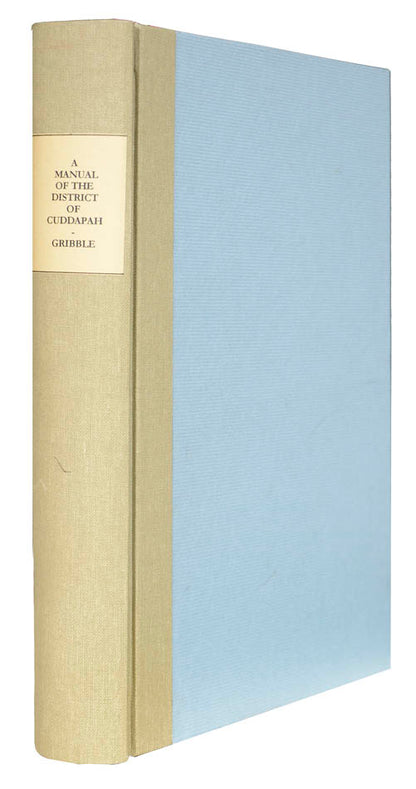 First edition of James Dunning Baker's thorough survey of the disctrict of Cuddapah in the Presidency of Madras, complete with an original photograph.