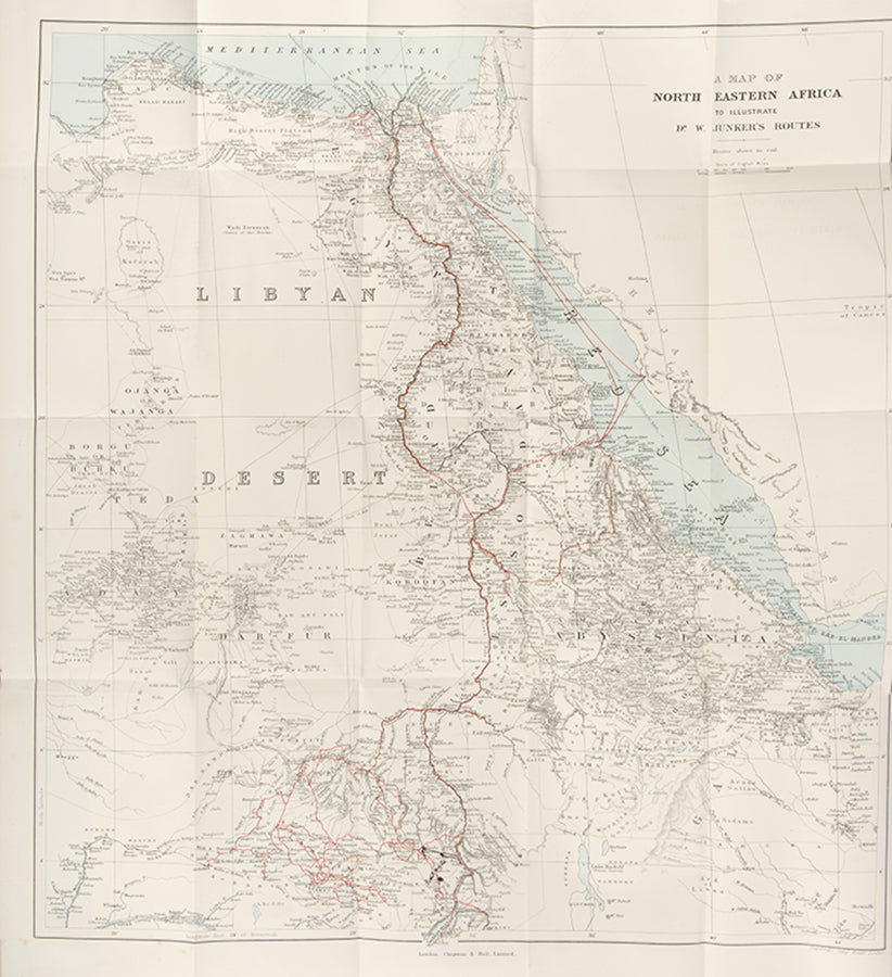 First edition of Wilhelm Junker's Travels in Africa, a series of three journeys to Central Africa and the Congo.