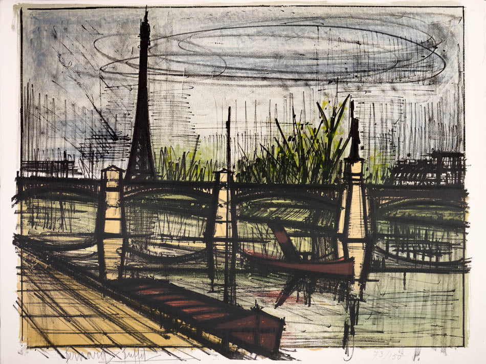 A prime example of Buffet's intense emotional style with long elongated portraits, sombre and solitary but also very sympathetic.<br />