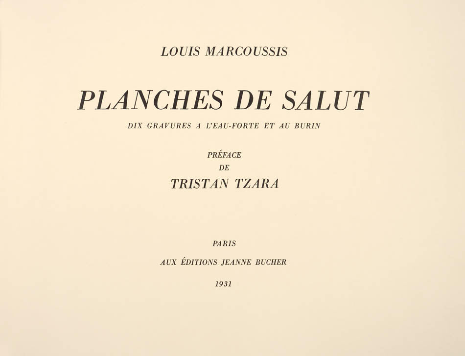 One of the most delightful of all Cubist illustrated books with an introduction by Tristan Tzara. Marcoussis illustrates quotations by favourite authors. 