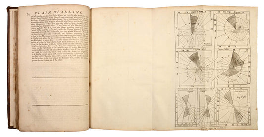 Dialling greatly enlarged upon the earlier treatment The Art of Dialling by William Leybourn. Contains a long section on the making & decoration of dials.