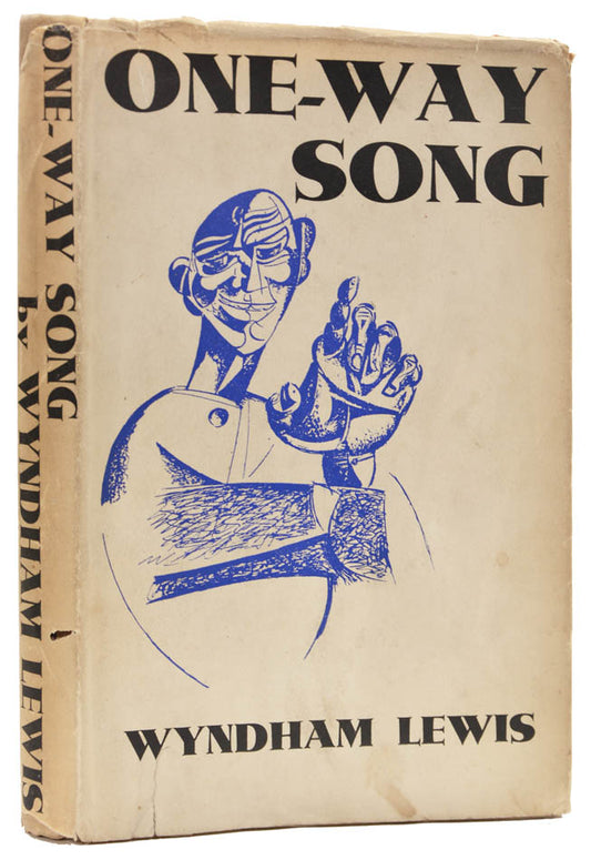 First edition of a collection of satirical poems by Wyndham Lewis, with related from critic Hugh Goden Porteus inscribed to Nancy Cunard.