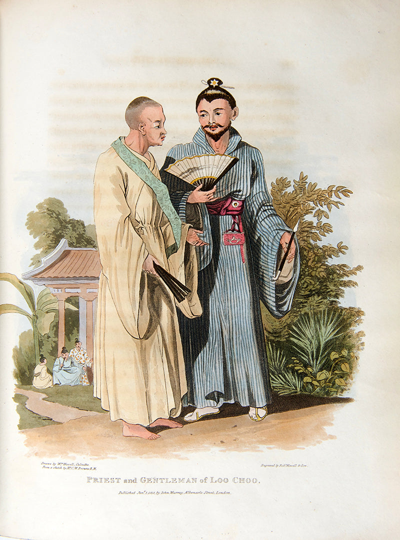 First edition of Basil Hall's Account of a Voyage of Discovery, part of the Amherst embassy, explored the relatively little known East China Sea and the Yellow Sea. Visits were made to Korea and the Ryukyu Archipelago. 