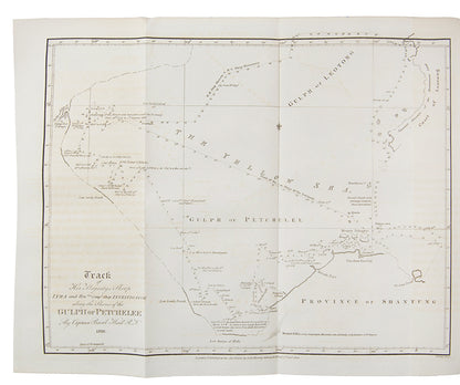 First edition of Basil Hall's Account of a Voyage of Discovery, part of the Amherst embassy, explored the relatively little known East China Sea and the Yellow Sea. Visits were made to Korea and the Ryukyu Archipelago. 