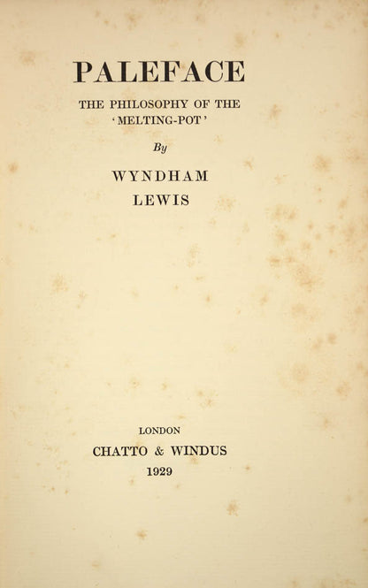 An adaptation of an essay originally in The Enemy, No.2, examining the presence and role of "race-consciousness" in contemporary literature and poetry.