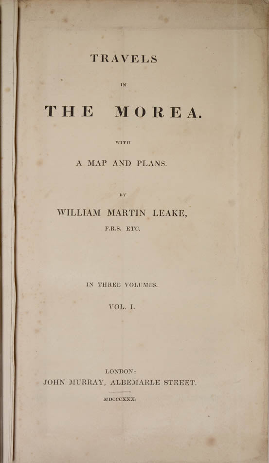 A fascinating work, full of interesting detail, with particular attention paid to Mycenae and Tiryns, accompanied by a large folding map