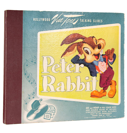 Four pirate editions of Beatrix Potter's story of Peter Rabbit, including a painting book and Hollywood Vue Tone Talking Slides and a foldaway eidition, 1925 - 1942