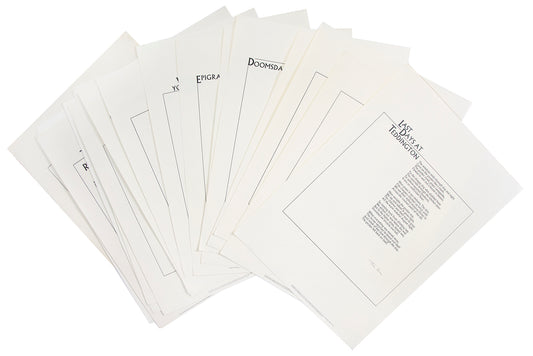 19 broadside poems, each signed by the author; 380 x 285 mm; occasional minor marking, but overall very good.