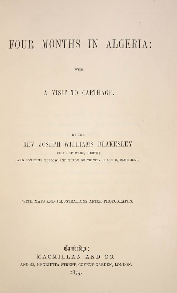 Blakesley was a clergyman, who, whilst at Cambridge University was a member of the Apostles Club along with his friend, Alfred Lord Tennyson.