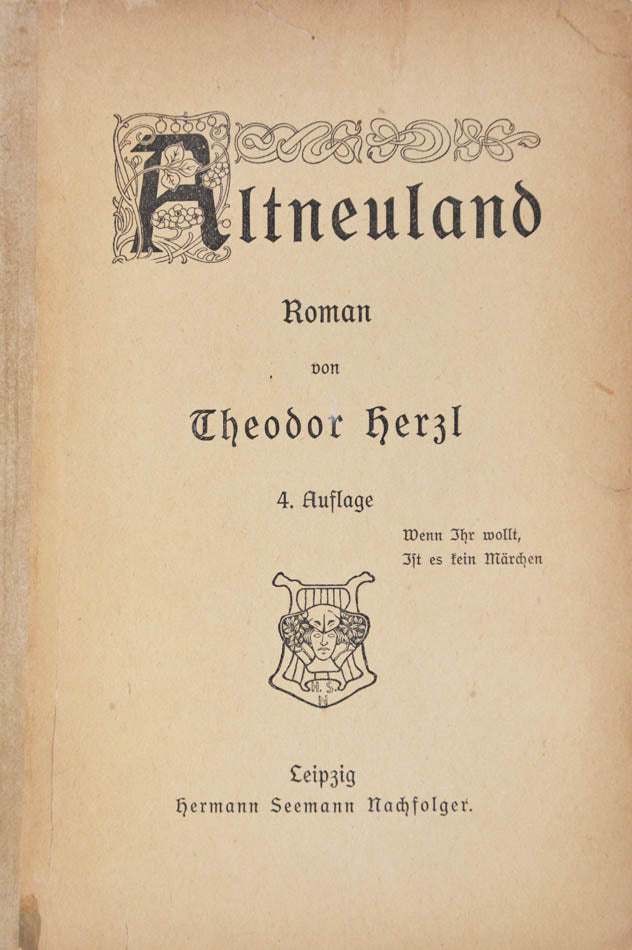 Altneuland is an utopian novel by Herzl, in which he employs the plot to describe his vision regarding the Jewish state to be founded in Palestine.