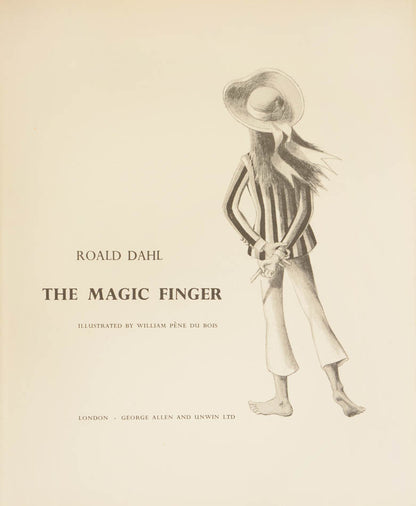 A near fine copy of Roald Dahl's third children's book The Magic Finger. This Roald Dahl first edition is illustrated by William Pène du Bois. A fine copy.