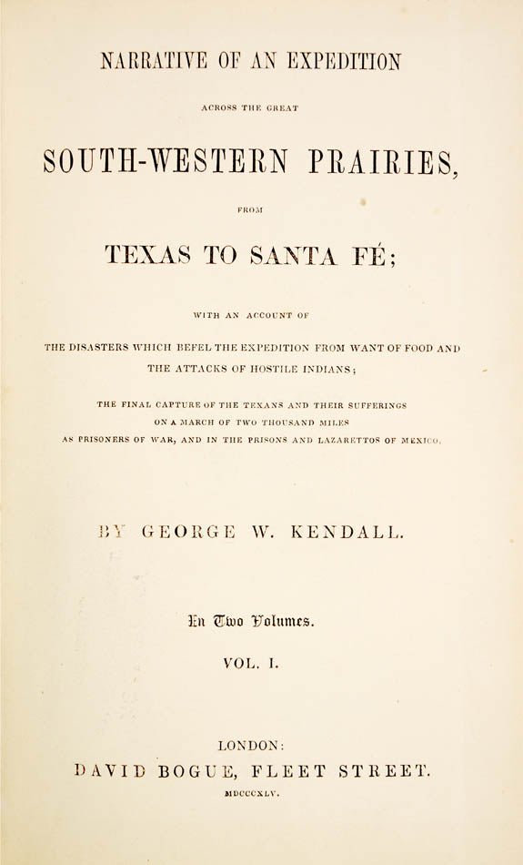 An account of the Texan Santa Fe Expedition, a commercial and military expedition to secure the Republic of Texas's claims to parts of Northern New Mexico.