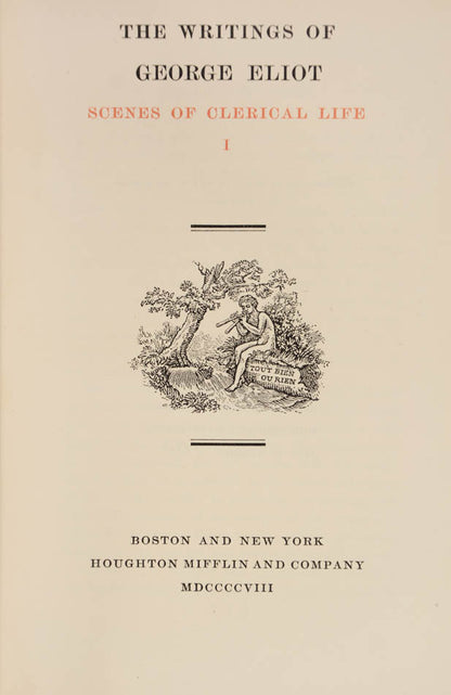 An extremely handsome limited edition set on large paper of The Writings of George Eliot, aka Mary Ann Evans, in contemporary crushed half morocco, gilt