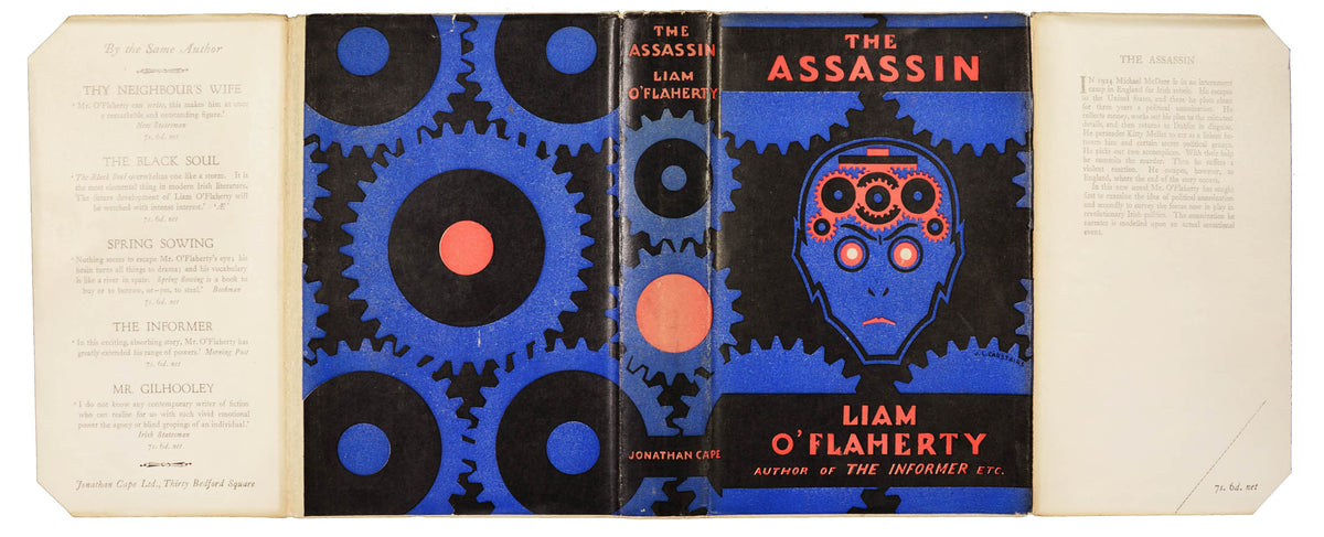 A striking first edition by Liam O'Flaherty of The Assassin, an investigation of the mind and motives of a political murderer.