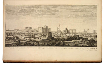 A tall well-margined copy, finely bound, of the first edition of the finest early survey of the ancient city of Palmyra, 134 miles northeast of Damascus.