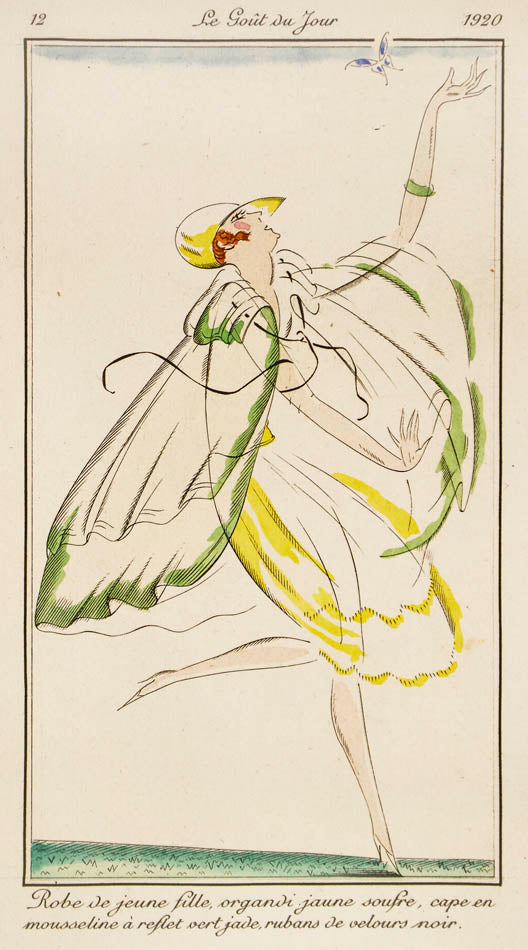 A fine complete set with proofs of one of the most beautiful fashion magazines to appear in France after the Great War. Art Deco style personified.