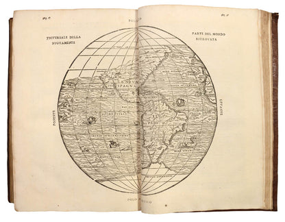 A handsome set in a contemporary Venetian binding.  One of the earliest and most important collections of Voyages and Travels of the 16th century (Church).